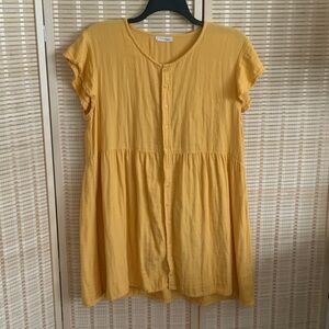 Free People Yellow Midi Dress Size Large